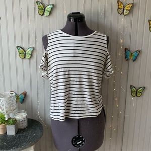 American eagle cropped striped top.